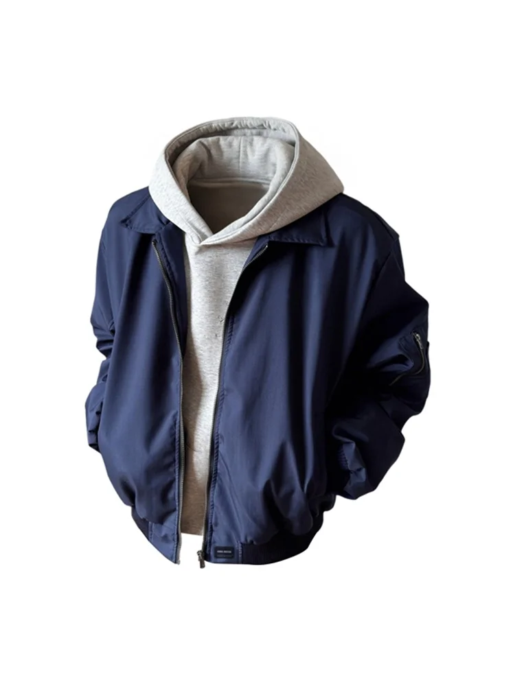 

Cleanfit American Sle k Blue Workwear Jaet Men's Spring High Sensation Teenage Vibe Baseball orm Loose Fit Zipper ...