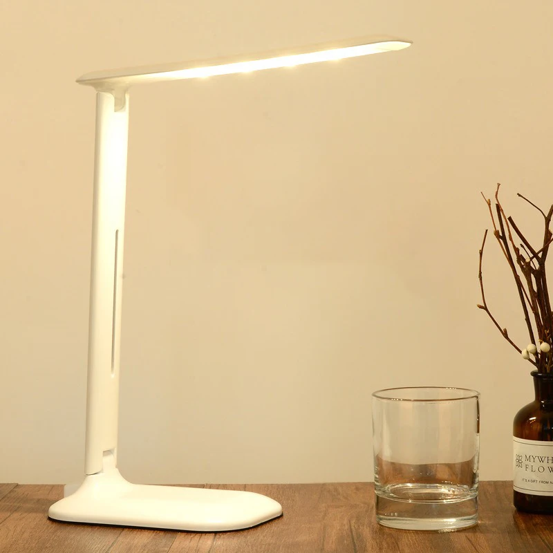 Lámpara LED plegable moderna para escritorio, luz de protección ocular para estudiantes, lámpara de mesita de noche para dormitorio, alimentación USB, accesorio de luz de mesa de amplio voltaje