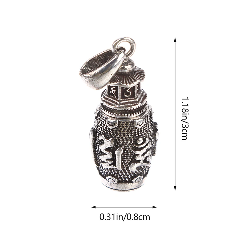 1Pcs Antique Pendant Retro Hollow Box Openable Cylinder Capsule Waterproof Pill Box Camping Firstaid Pendant Outdoor Pill Case