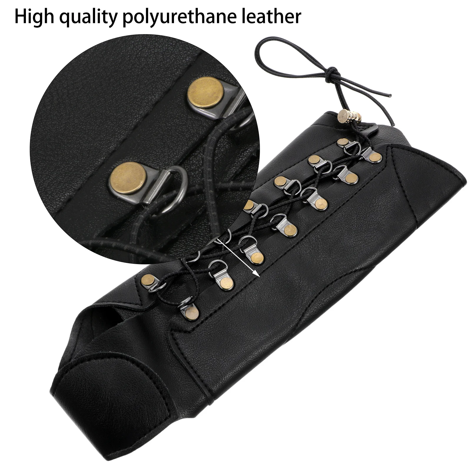 

Archery Arm Guard PU Adjustable Elastic Forearm Protector Protective Thumb Wrap Bow Hand Glove Archery Accessory