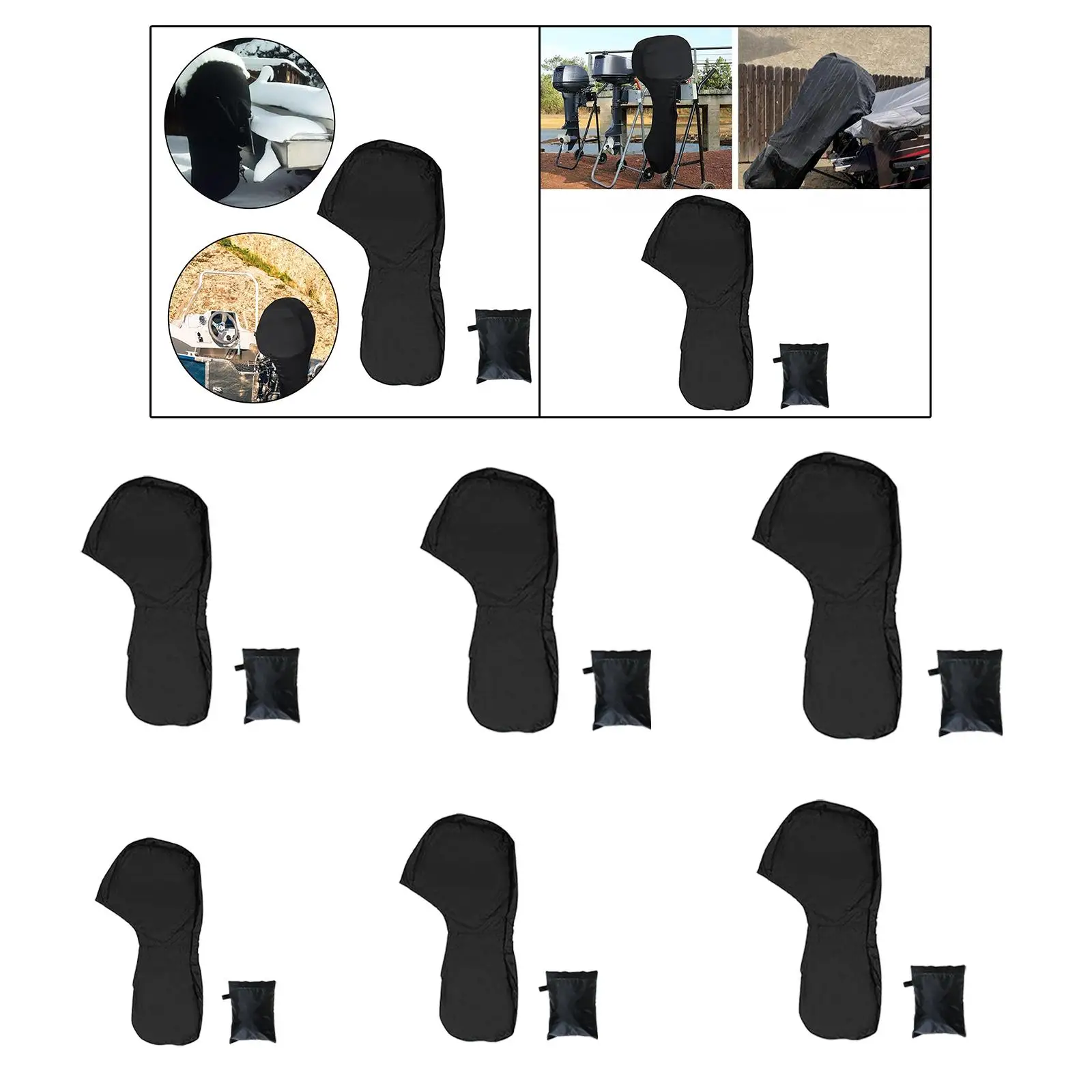 

Marine Outboard Motor Protective Cover Waterproof Dustproof Windproof Oxford Cloth for Boating Equipment and Supplies