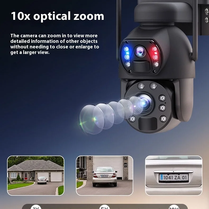 Ubox 4G HD كاميرا شبكة مراقبة مزدوجة الصورة منخفضة الطاقة الشمسية 20x زووم بصري زاوية واسعة CMOS الاستشعار 1 سنة تخزين البيانات السحابة