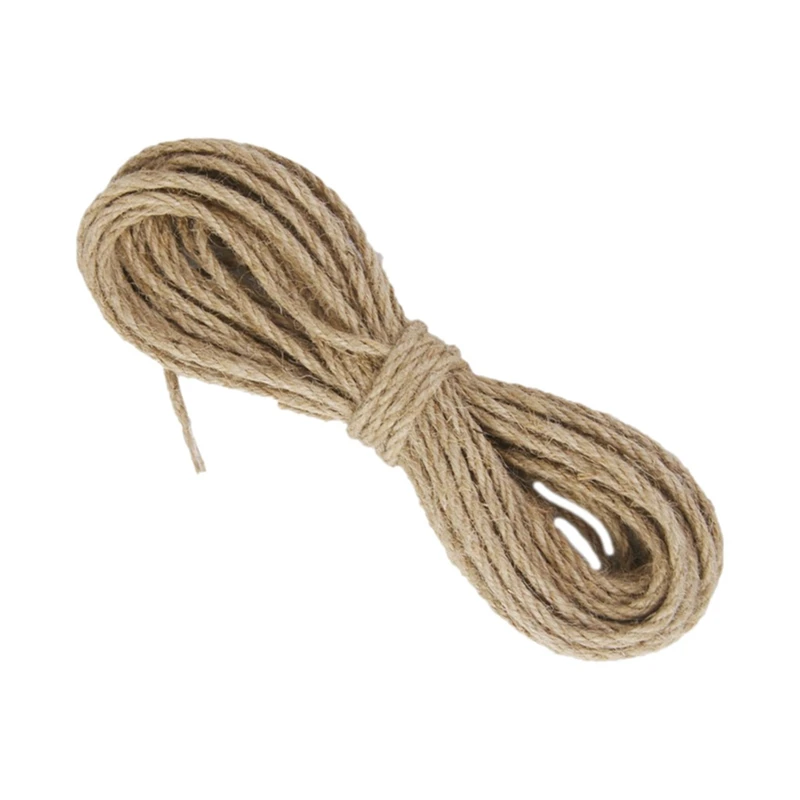 6 Pcs 10M Natural Hemp Cord Jute Cord Sisal Rope 3Mm Cord Sack