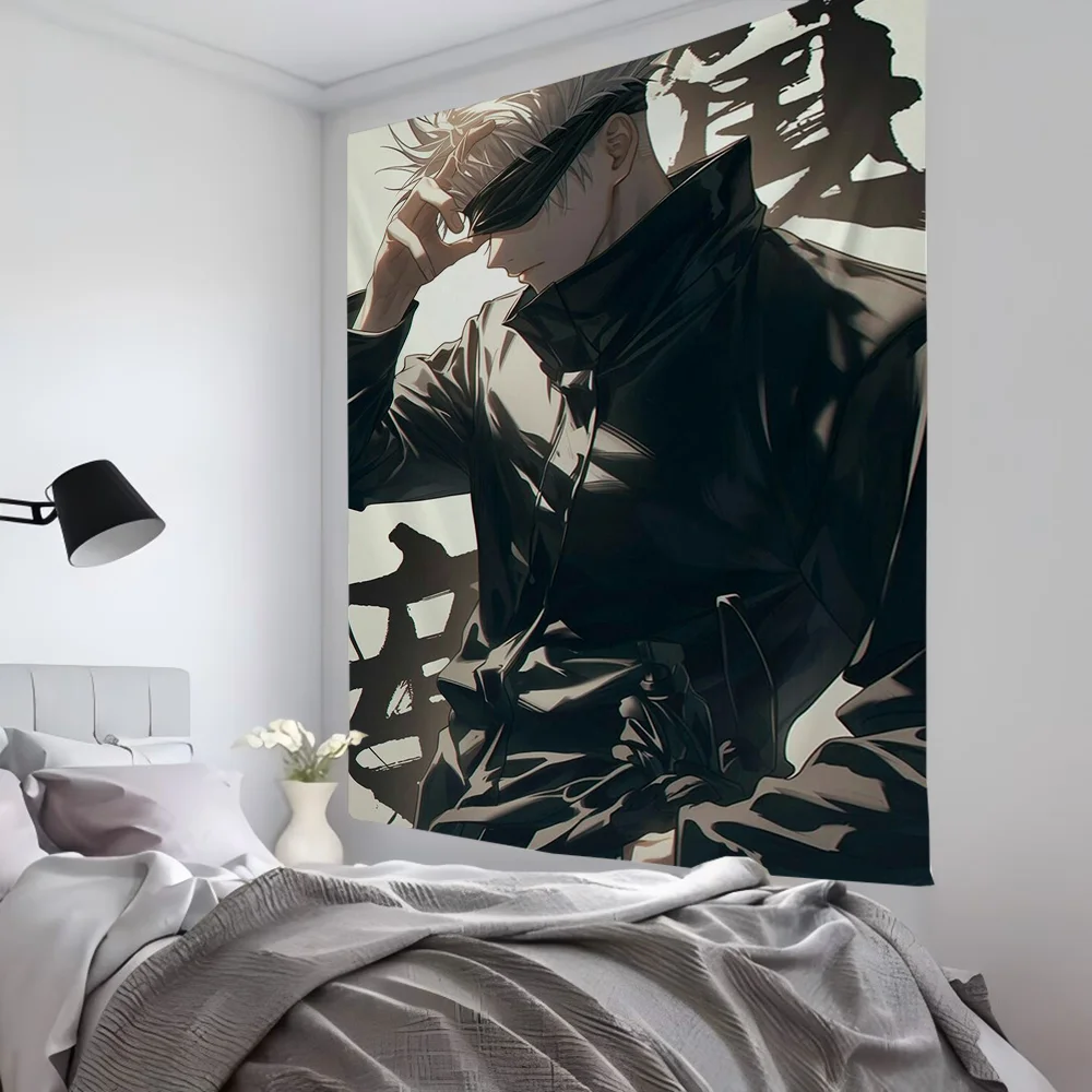 Anime Charakter Gojo Satoru Jujutsu Kaisen Tapisserie Zimmer Dekor Wand Tuch Party Hängen Hintergrund Zimmer Dekor Baby Zimmer