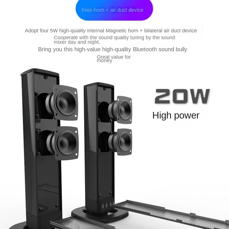 New Desktop Home Live Streaming Sound King Bluetooth Speaker Creative And Fashionable Foldable And Detachable TV Speaker 2026