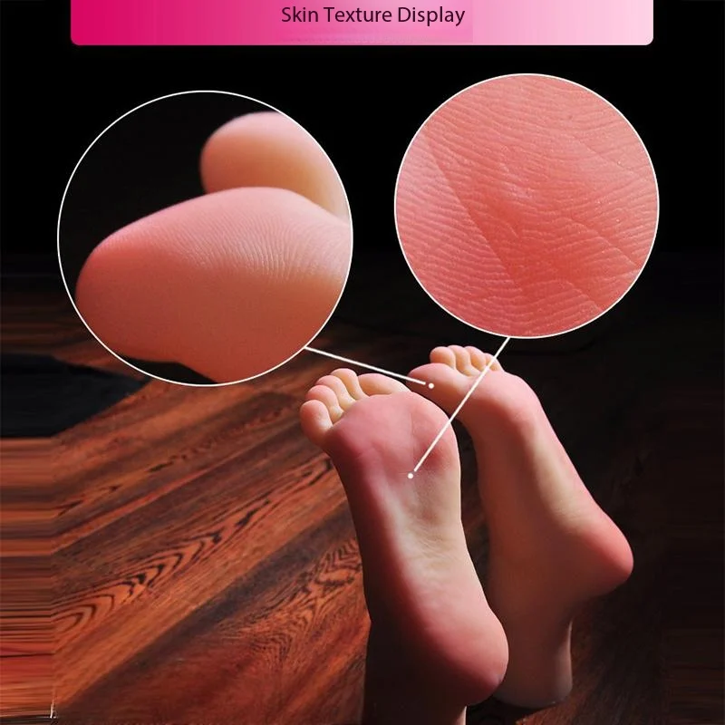 Female Silicone Foot Model Mannequin Simulation Nail Practice Feet Fetish For Manicure Photograph Shoes Socks Display