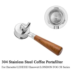 58mm 3 Ears Single/Double Mouths Coffee Portafilter Filter Holder For GeviE020DE/ Barsetto/Oster/Breville mini Max VCF-125X