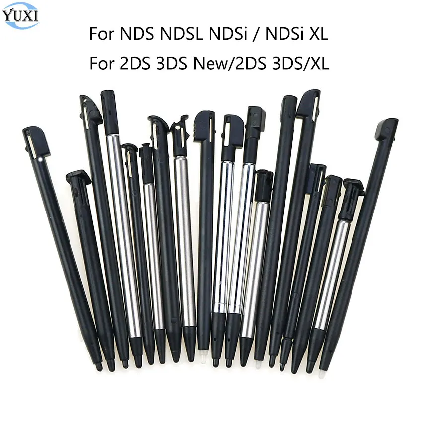 

YuXi Plastic Touch Stylus Pen Repair Part For New 2DS 3DS XL LL for WiiU Stylus Pen For NDS NDSL NDSi XL Metal Adjustable Pen