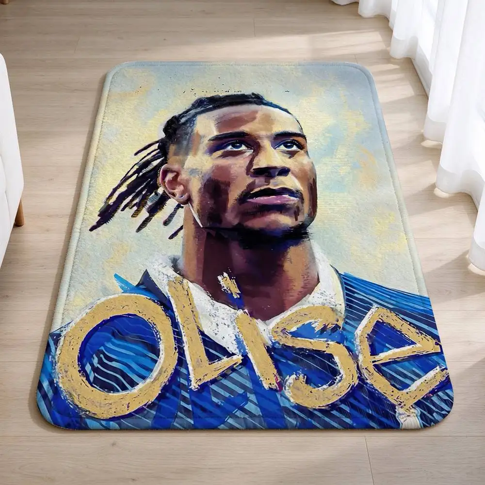 A-Assist King M-Michael Olise Short Plush Bathroom Door Mat, Hallway Decor Rug, Home Entry Welcome Floor Mat
