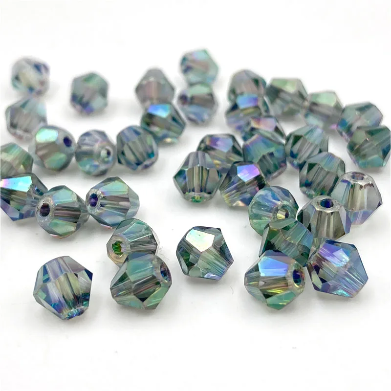 Faceted Austria 3 4 6mm Bicone Crystal Beads Spacer Glass Beads for Bracelet Necklace DIY Jewelry Making