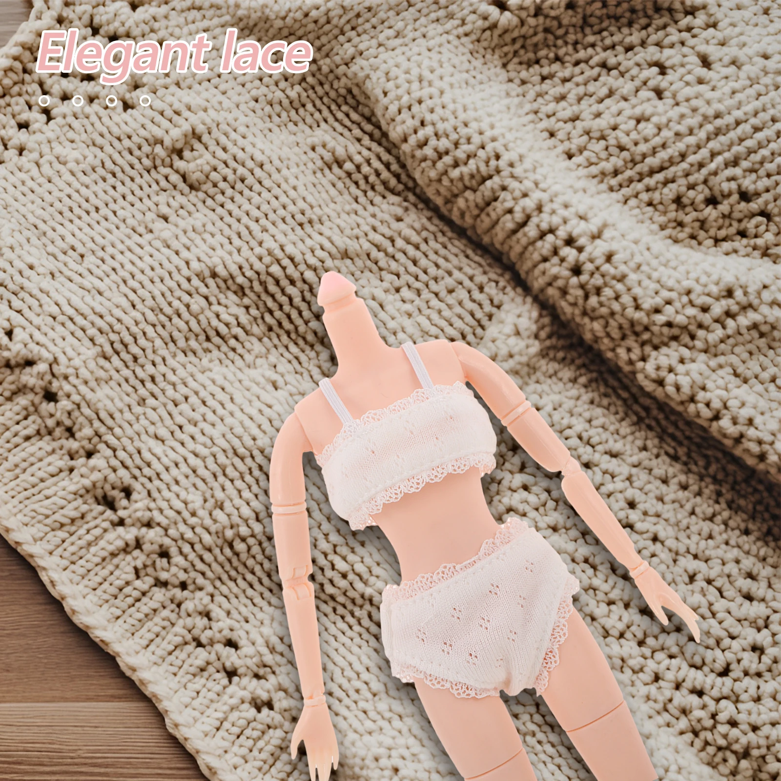 1 conjunto de roupa interior elástica calcinha de renda sutiã roupas realistas crianças vestir-se acessórios traje mini cuecas jogar fingir