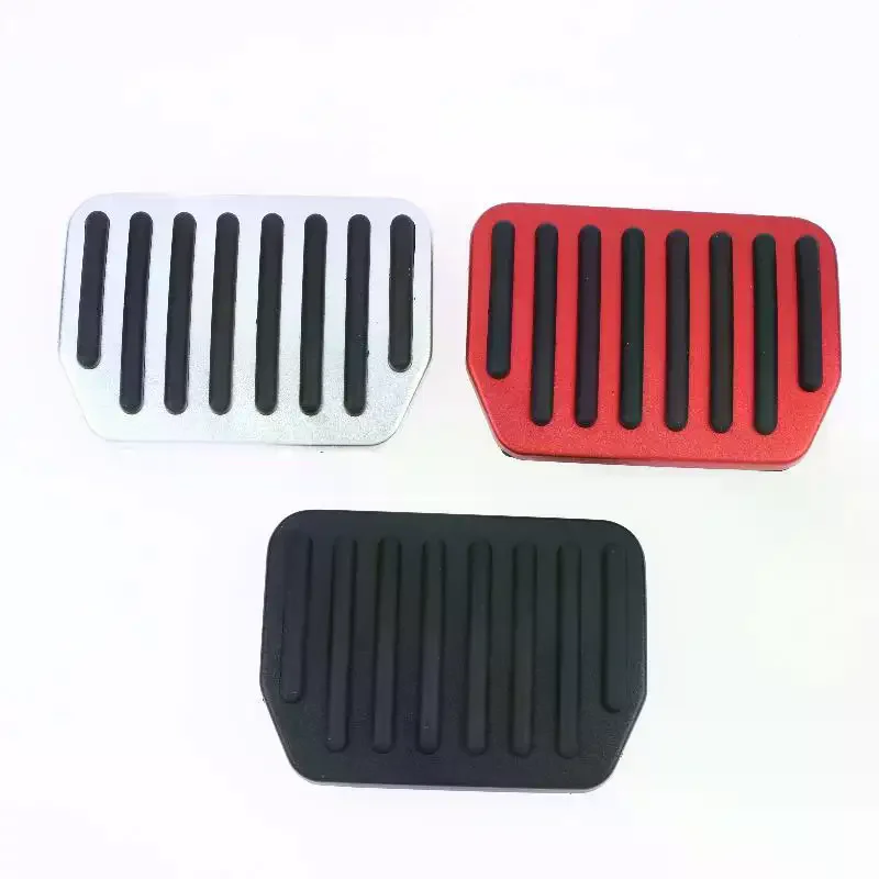 車のフットペダルパッドカバー滑り止めアクセルブレーキレストパフォーマンスメタルマット車両アクセサリーモデル 3 Y