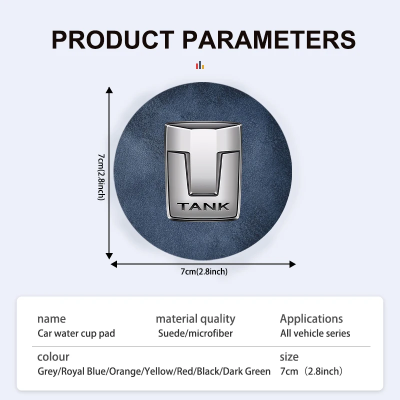 2 pezzi sottobicchiere per auto in pelle scamosciata tazza d\'acqua portabevande tappetino antiscivolo per serbatoio serbatoio Great Wall 300 500