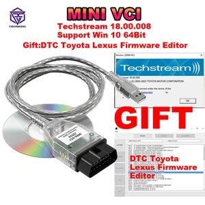Toyota TIS Techstream İçin Mını Vcı V18.00. 008 FTDI FT232RL OBD2 Teşhis Kablosu 2023'e kadar, Toyota/Lexus için DTC Firmware Editörü 8 en çok satılan, vcı'ye kablo-1 numara