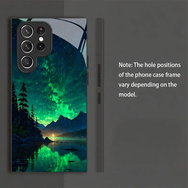 New Green Aurora Phone Case for Men, Compatible with Samsung S25 Ultra/S24 Ultra/S23/S22+/S22 Ultra/S21/A34/A15/A14