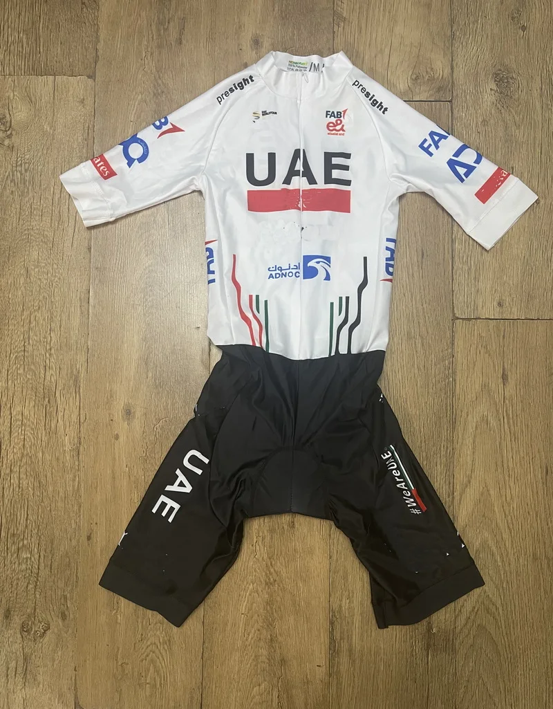 LASER CUT Skinsuit 2024 UAE TEAM Bodysuit SHORT Cycling Jersey Bike Bicycle Clothing Maillot Ropa Ciclismo