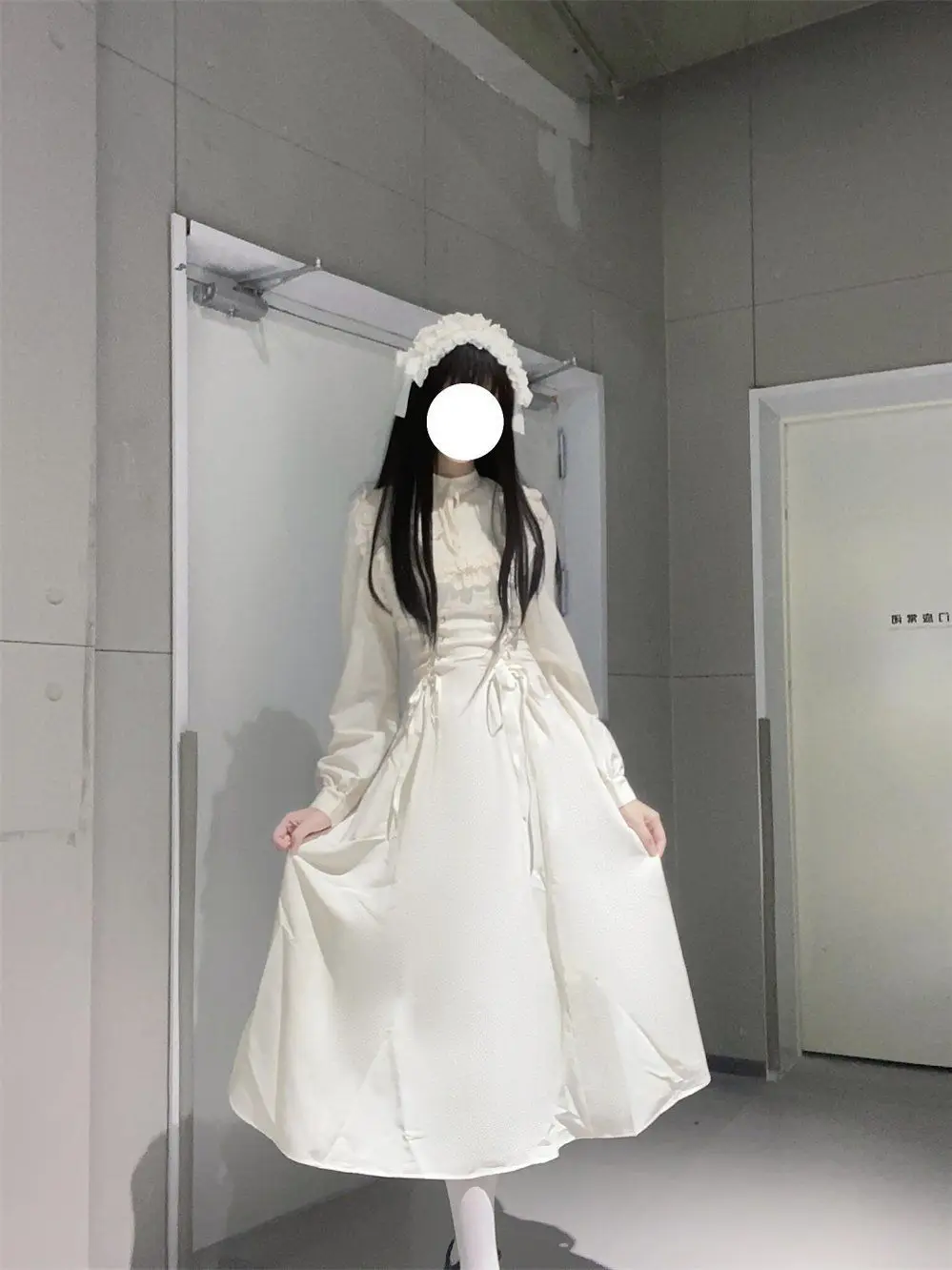 Fujia Qianjin Style Refined Handmade Lace Stitching Strap Design Sense Dress Autumn New Super Fairy