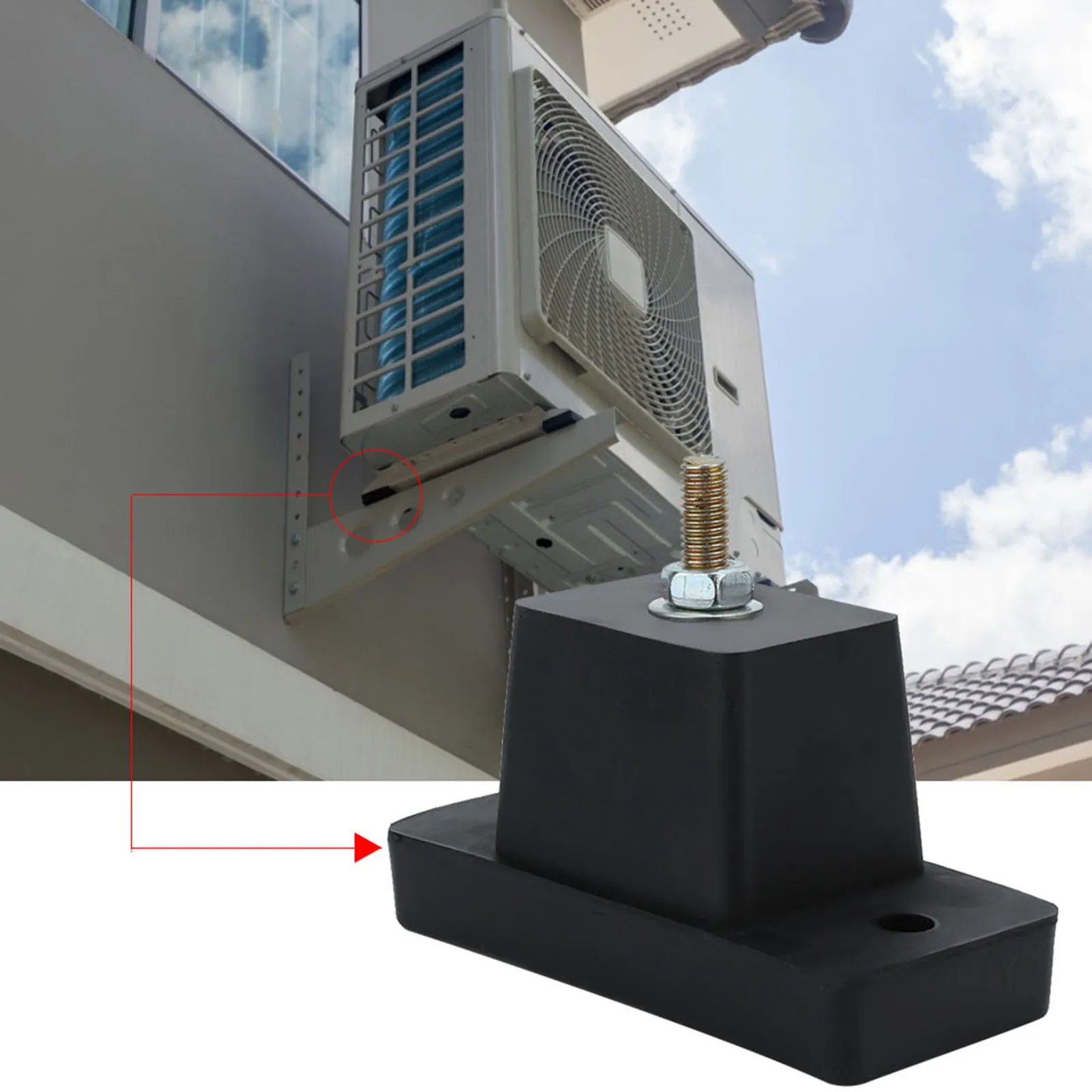 Air Conditioning Shock Pad Base Cushion Shock Pad Base Shock Proof Foot Cushion for Outdoor Air Conditioning Bracket Shock Pad