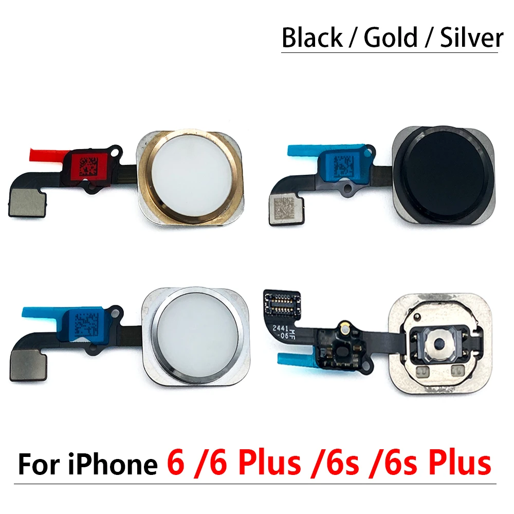New Home Button For iPhone 5S 6 6P 6s 6G Plus Menu HomeButton Key With Flex Cable Replacement Parts