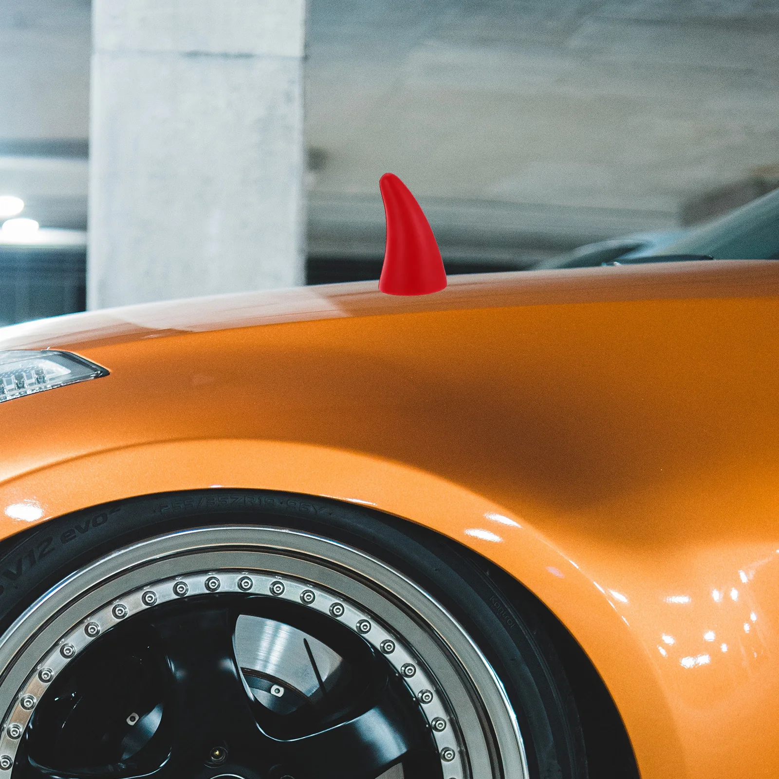 

1 Pair 3D Devil Horns Stickers Red Car Roof Decoration Durable Pu Material Halloween Car Accessories For Motorcycle Windshield