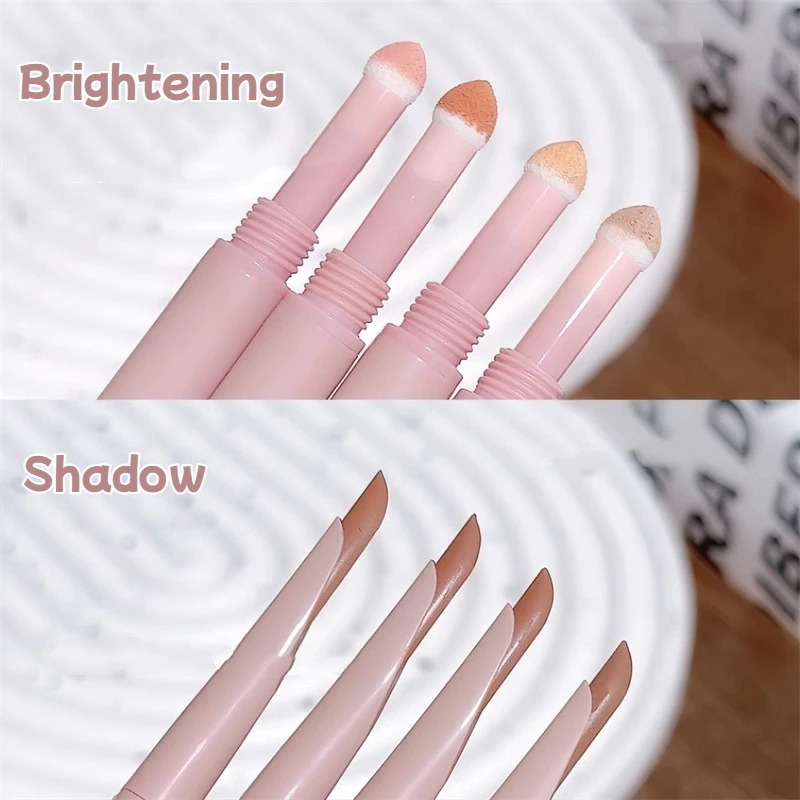 ダブルエンド横たわるカイコアイライナーペンシルダイヤモンドグリッターマットペン長期持続美白クリームシャドウハイライターメイクアップ