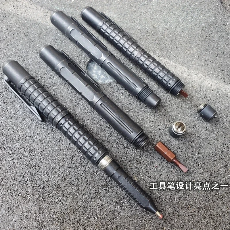 Pure Titanium Portable Signature Pen EDC Portable Screwdriver Pen Travel Metal Ballpoint Pen Multi-functional Break Windows Tool