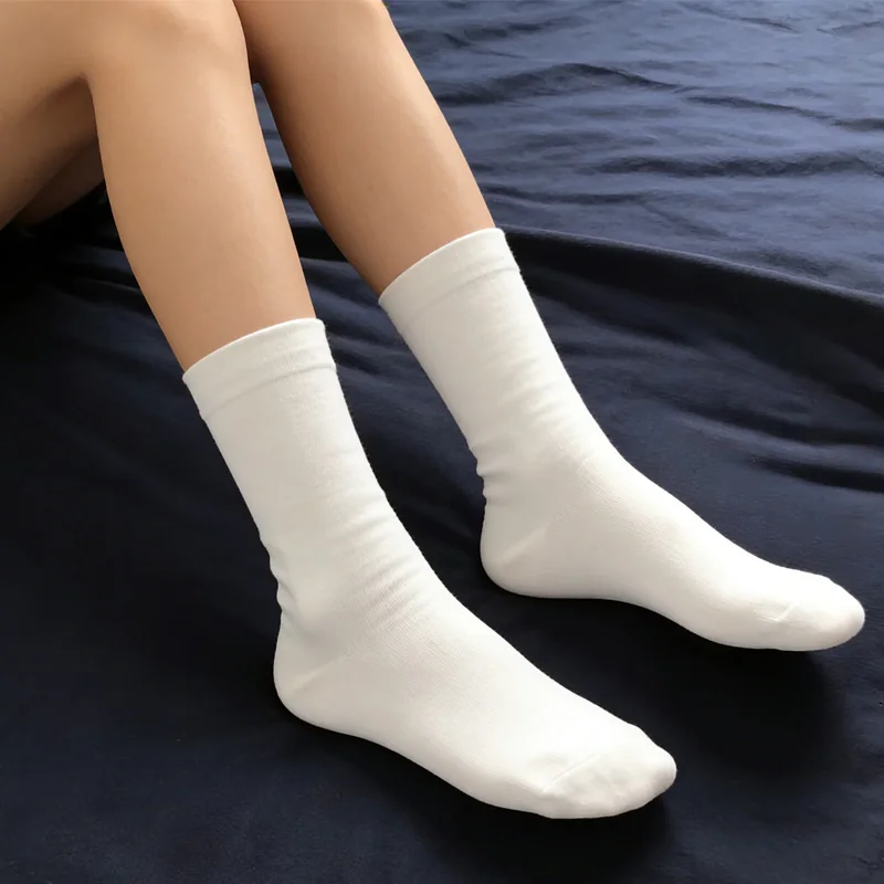 6 Paar weiße, knochenlose Damensocken mit multifunktionaler Mittelsohle, weich, hautfreundlich, weich, atmungsaktiv, geeignet für den täglichen Gebrauch – Detail 9