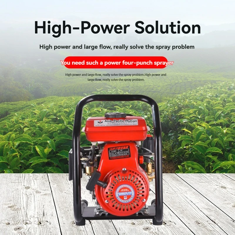 Portable High Pressure Four-Stroke Motorized Pesticide Sprayer for Agricultural Garden Cleaning Fruit Tree Care