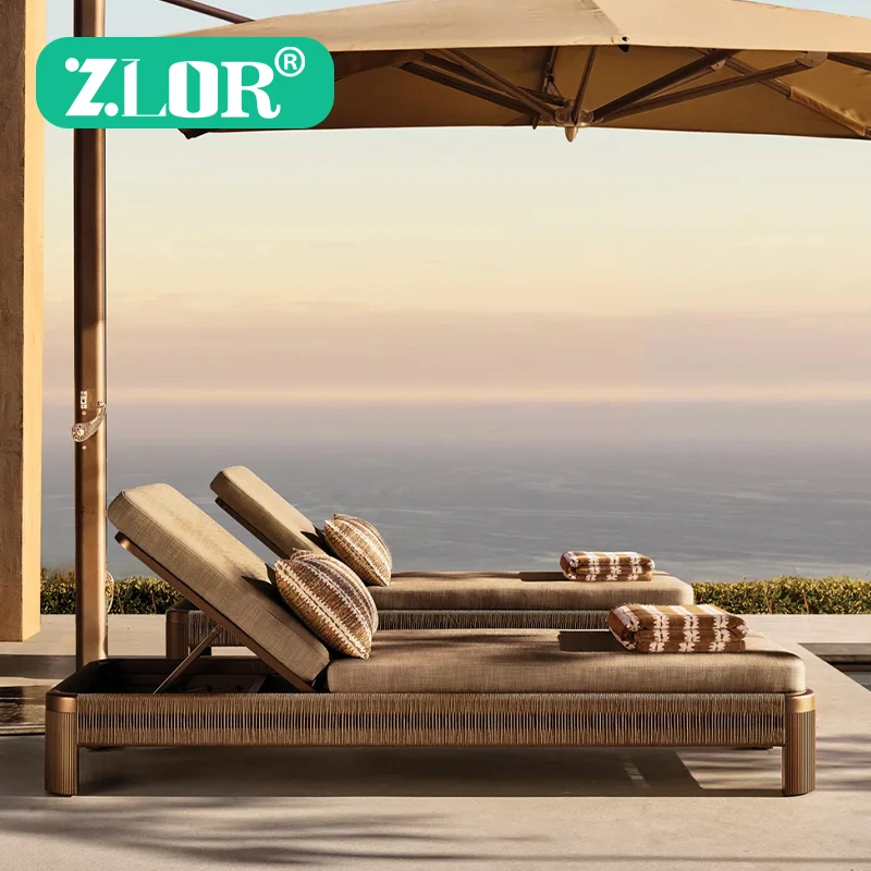 

Patio Furniture Sun Lounger Aluminum Sunbed Garden Furniture Outdoor Chair Sunbeds for Beach Chair Outdoor Pool Lounge Chair