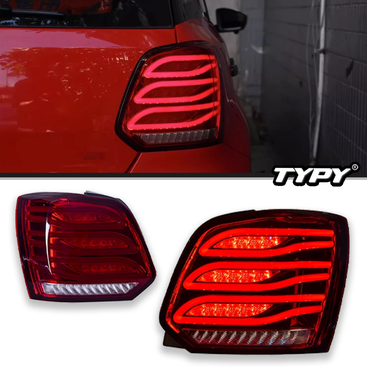 

TYPY Car Lights For Volkswagen Polo 2011-2018 Taillight LED Projetor Tail Lamp Daytime Running Light Automotive Accessories