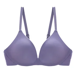 Women's Bra No Steel Ring No Trace Bra Light and Thin Solid Color Simple Design Bra