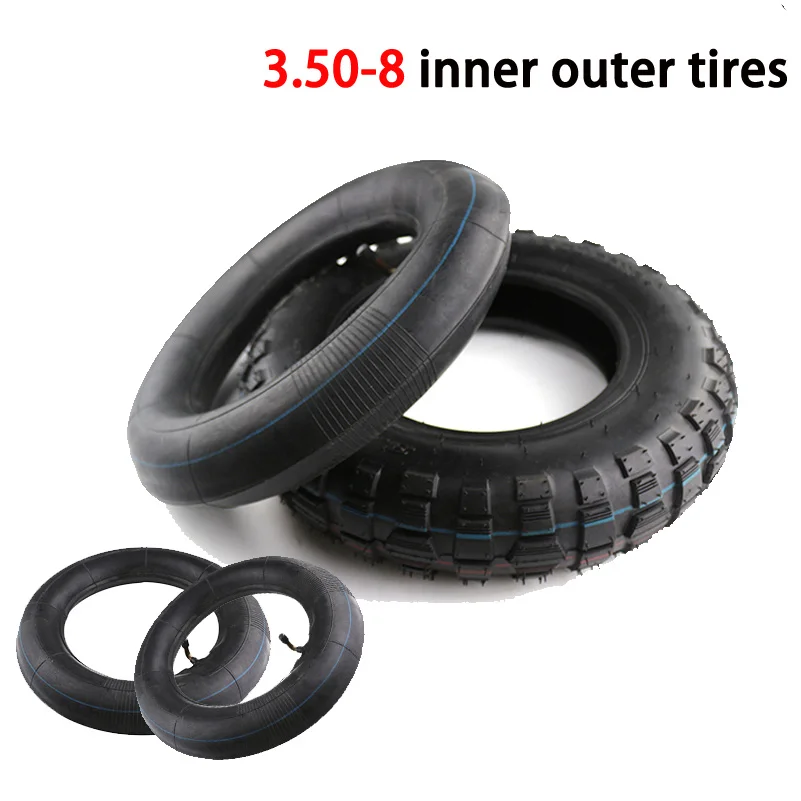 AliExpress NONE For  Electric Scooter Tire  3.50-8 outer and inner tyre  For Go Kart Tire Cart Mini Bike Lawn Mower Trailer