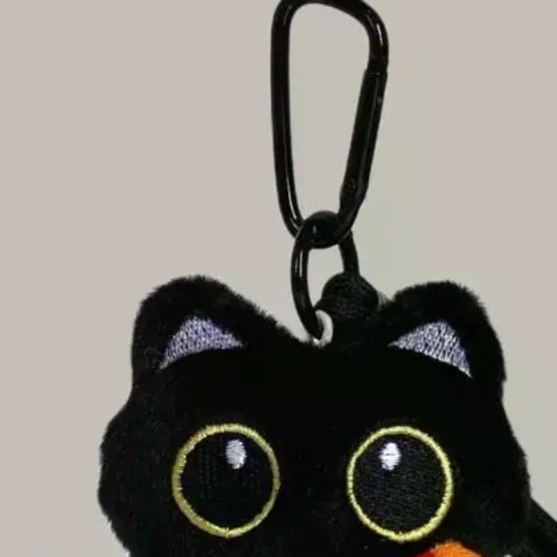 

1Pcs New Cute Big Eyes Black Cat Squeezing Plush Toy Doll Small Pendant Ins Black Cat Doll Keychain For Boy Girl Birthday Gifts