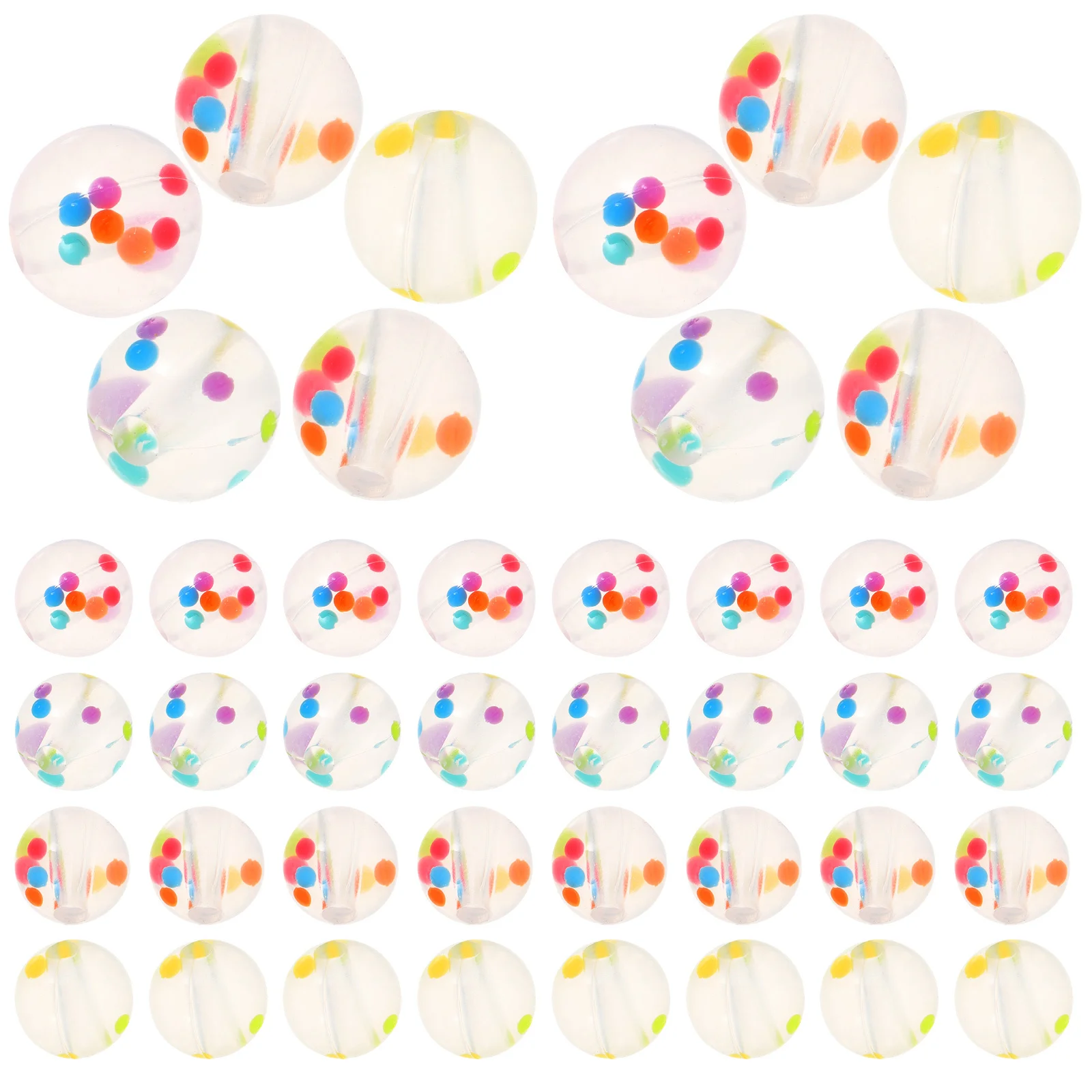 100Pcs Silicone Beads Round Decorative Bulk DIY Bracelet Necklace Making Loose Spacer Beads Jewelry Craft Supplies