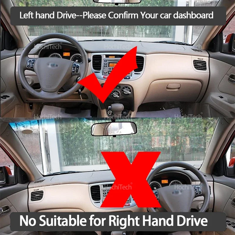 Anti-Slip Dashboard Cover Protective Pad Car Accessories for KIA RIO 2 2005-2009 New Pride Rio5 RIO2  Sunshade Carpet