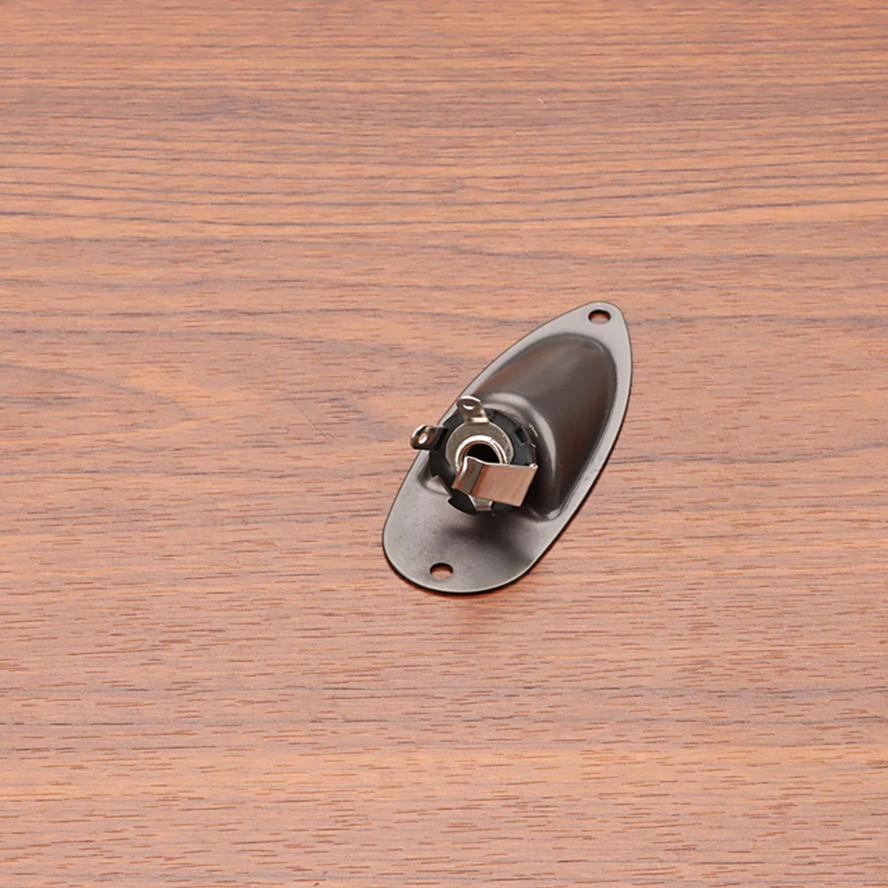 

Guitar Accessory Set Electric Jack Plate Input Socket Cavity Cover Metal Output for Parts