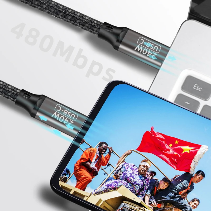 240W PD3.1 USB Type C to C Cable Fast Charging Wire for MacBook Pro iPhone 15 Plus Max PS5 Switch Samsung ASUS 5A Laptop Charger