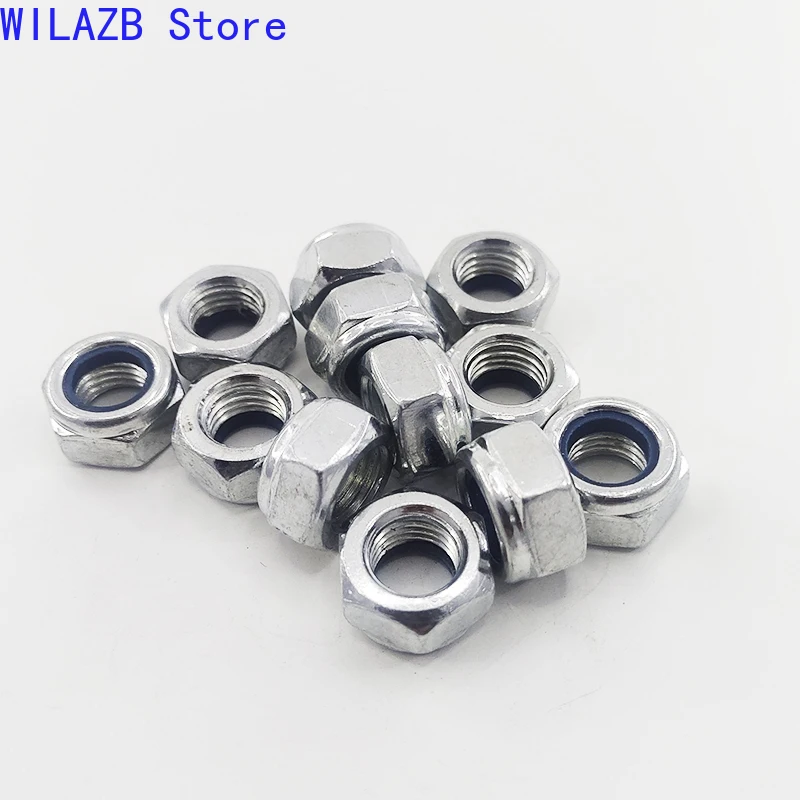 

DIN982 Zinc Plated Nylon Lock Nut M3 M4 M5 M6 M8 M10 M12-M24 Thicken Hex Nylon Insert Self-lock Nuts