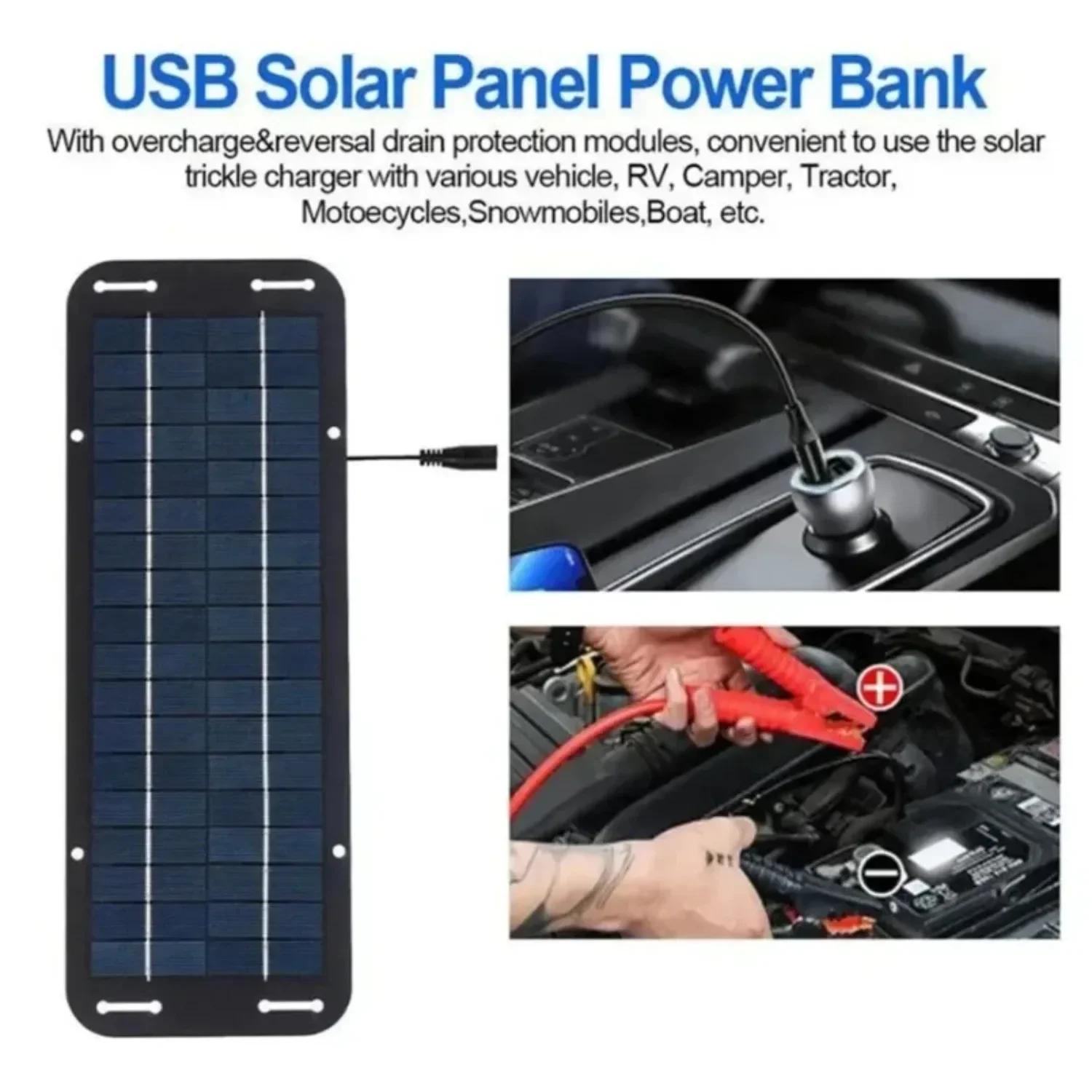 Solarpanel-Ladegerät 60W 12V Erhaltungsladegerät für Auto, Boot, Wohnmobil, Van, monokristallin, IP65 wasserdicht – Detail 11