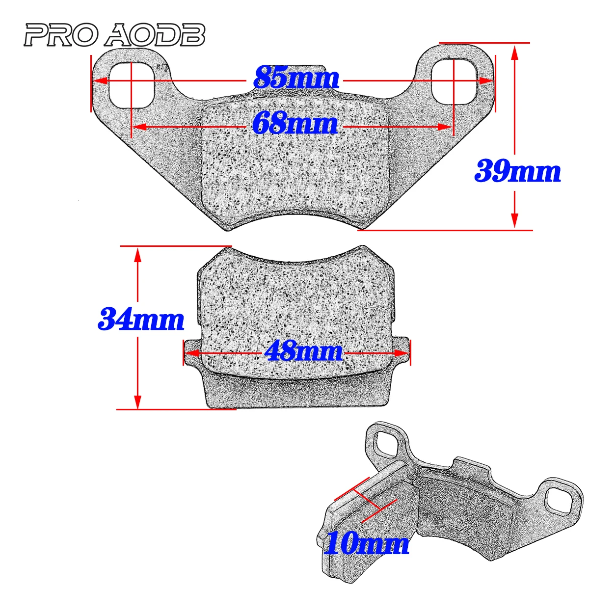 Para 50cc 70cc 110cc 125cc 150cc 200cc 250cc pastillas de freno de disco delanteras y traseras Universal Motocross ATV Quad Go Kart Dirt Bike Scooter