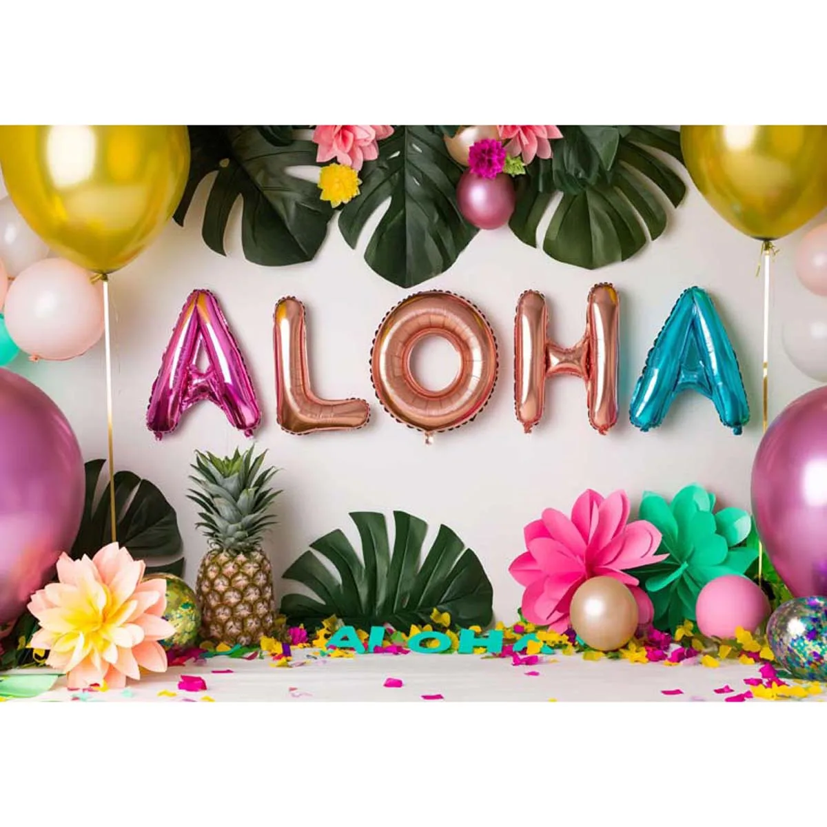 

Allenjoy Hawaii Aloha Tropical Party Backdrop