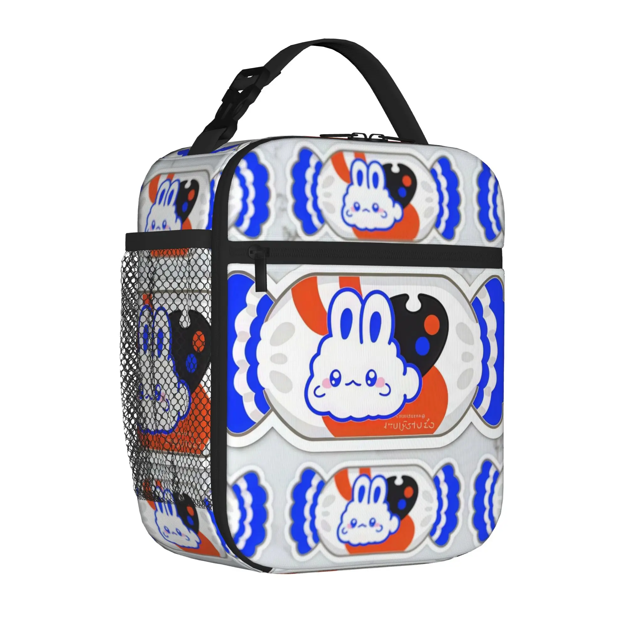 1 Piece Zipper Closure dessert wrapper  Storage Bag Pocket White Rabbit School Lunch Food Box Reusable For Lunch Food Bag