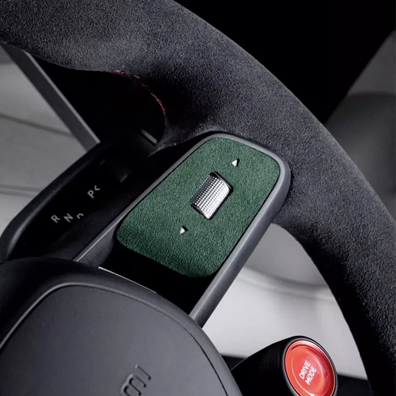 For Xiaomi SU7 2025 2026 Suede U-shaped Steering Wheel Button Sticker Anti-scratch Interior Mod Car Accessories