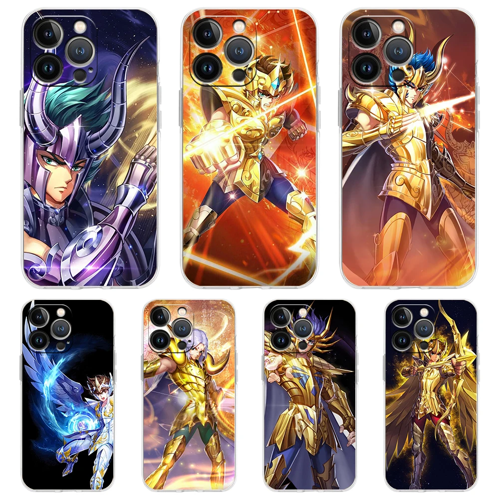 Saint Seiya Knights Of The Zodiac Hülle für iPhone 16 15 14 13 12 Pro Max Weich für iPhone 11 Pro Max 7 8 Plus XS XR Shell Taschen