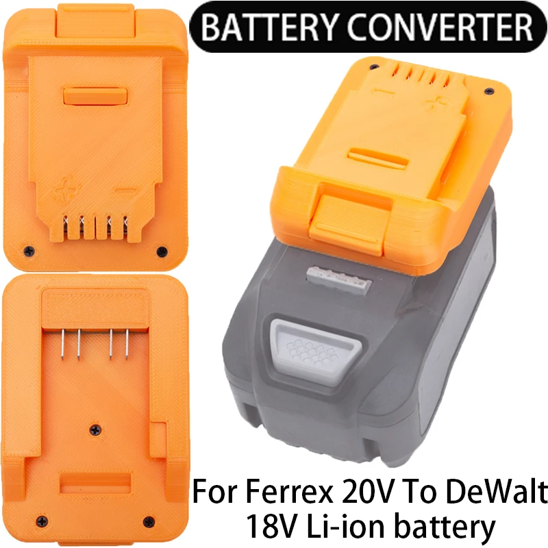 

Battery Adapter for DeWalt 18V Li-Ion Tools Converts to Ferrex 20V Li-Ion Battery Adapter Power Tool Accessories