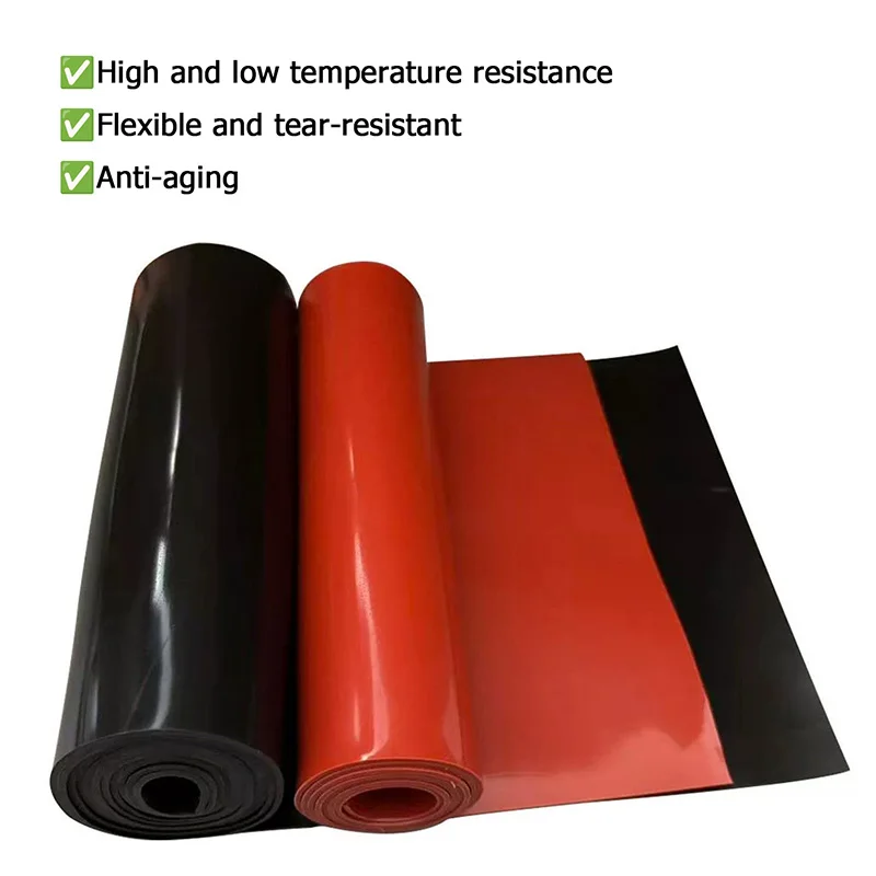 

Silicone Rubber Sheet Thickness 1/2/3/4/5/6/8mm Width 500*500, Thin Board Red/Black Color Rubber Mat Many Size