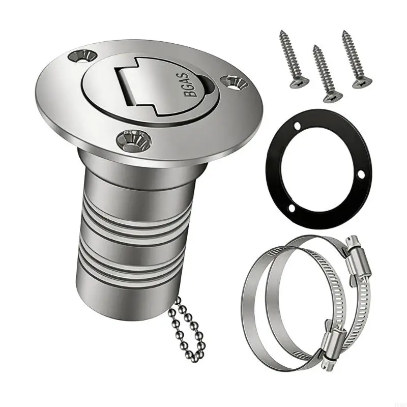 Stainless Steel Marine Deck Fill Cap with Secure Locking Mechanism Waterproof Deck Fill Caps for Boats Yachts & RVs New