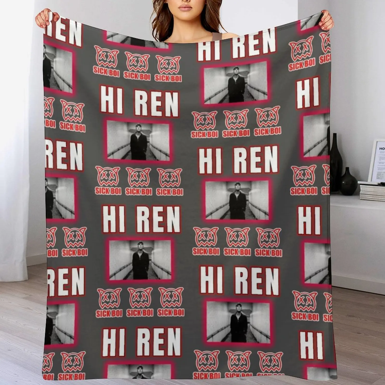 Hi Ren Sick Boi Throw Blanket Machine Washable Soft Warm Blanket