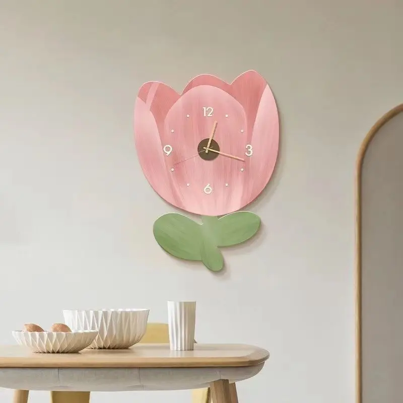 Simple Flower Wall Clock Creative Shape Living Room Wall Decoration Silent Clock Modern Design Home Decor 30/40CM