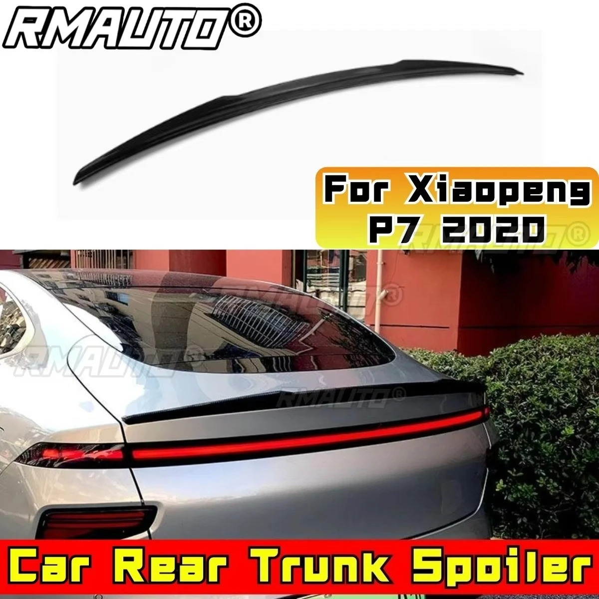 

Для Xiaopeng P7 2020, комплект кузова, задний спойлер автомобиля, спойлер багажника, крыло багажника, задний спойлер багажника, модификация крыла, часть